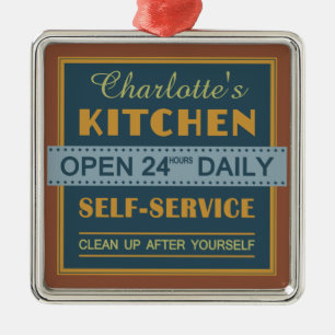De Metal Cozinha - nome personalizado - ornamento