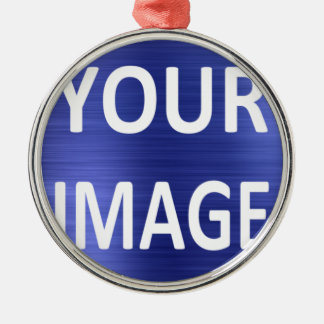 De Metal Crie seu próprio ornamento fotográfico redondo cer