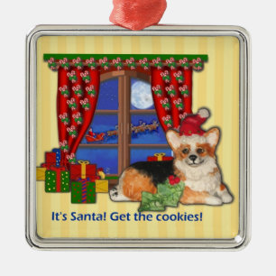 De Metal "É papai noel! Obtenha os biscoitos!" Ornamento d