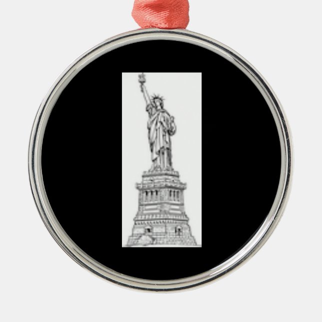 De Metal Estátua do Ornamento Nova Iorque da Liberdade (Frente)