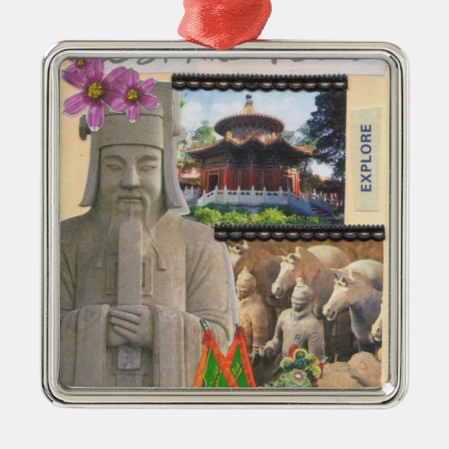 De Metal Explore o ornamento (Frente)