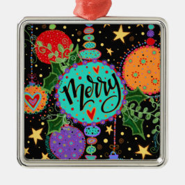 De Metal Feliz Divertido Ornamento Whimsical Natal