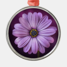 Flor Roxo em Ornamento Cerâmico Bloom