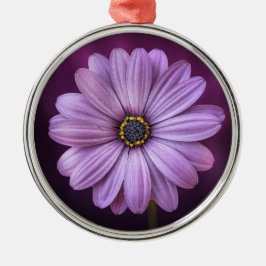De Metal Flor Roxo em Ornamento Cerâmico Bloom