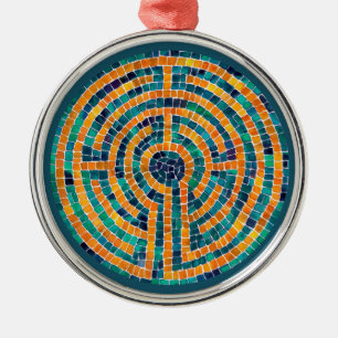 De Metal LABYRINTH II Ornamento Redondo Premium