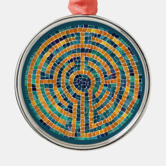 De Metal LABYRINTH II Ornamento Redondo Premium (Frente)