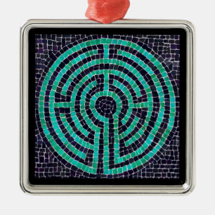De Metal LABYRINTH III Ornamento Quadrado Premium