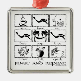 De Metal Lavagem e ornamento da repetição