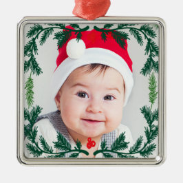 De Metal Lembrança quadro do ornamento da foto do pinho