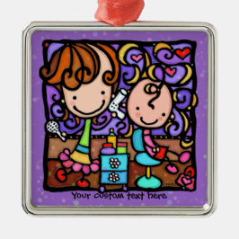 De Metal LittleGirlie joga o ornamento do cabeleireiro