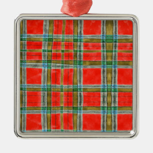 De Metal MAC BAIN TARTAN - Ornamento Quadrado Premium