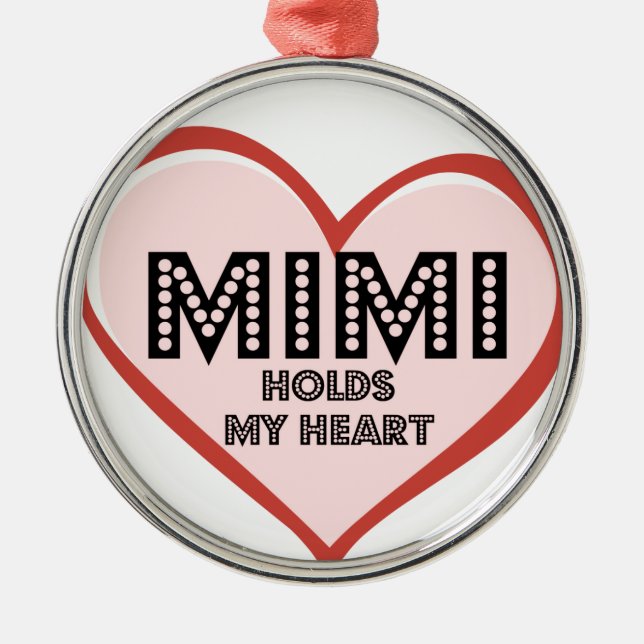 De Metal Mimi ornamento redondo (Frente)