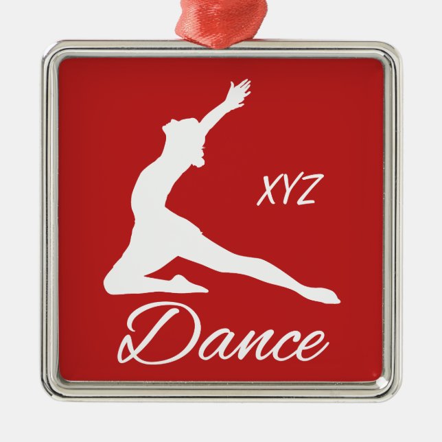 De Metal Monograma da DANÇA & ornamento feitos sob (Frente)