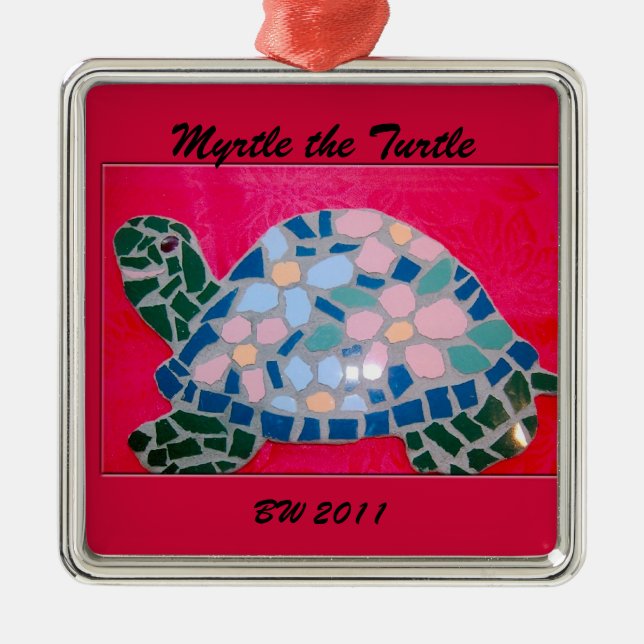 De Metal Myrtle o ornamento da tartaruga (Frente)