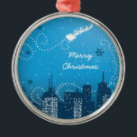 De Metal Natal no ornamento personalizado da cidade<br><div class="desc">Natal no ornamento da cidade.</div>