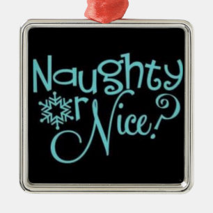 DE METAL ***NAUGHTY OU NICE*** ORNAMENTO