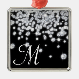 De Metal O diamante Jewels o ornamento da inicial do
