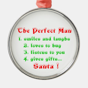 De Metal O homem perfeito - ornamento redondo premium