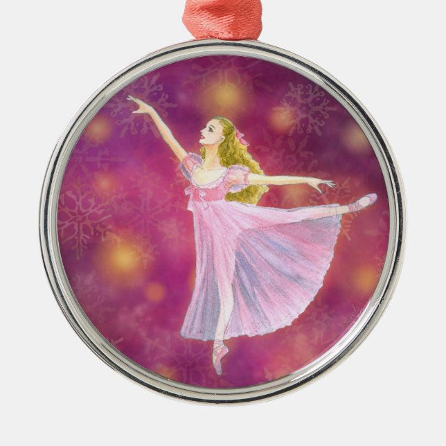 De Metal O ornamento do balé do Nutcracker - Clara (Frente)