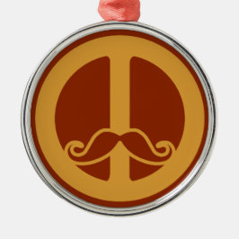De Metal O ornamento do Peace Stache