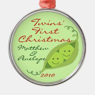 De Metal O ornamento personalizado primeiro Natal dos