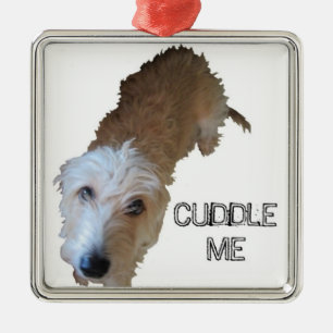 De Metal Ornamento Cachorro "CUDDLE ME"