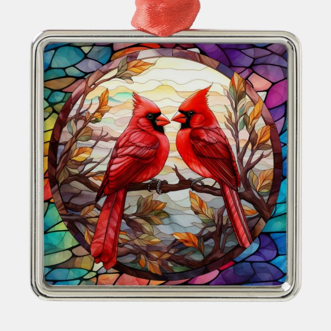 De Metal Ornamento Cardinal (Frente)