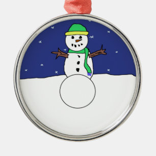De Metal Ornamento Cartoon Snowman
