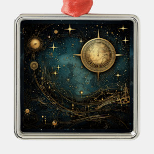 De Metal Ornamento Celestial Steampunk