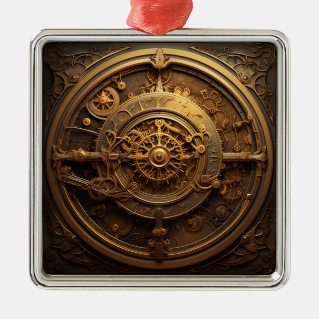 De Metal Ornamento Celestial Steampunk (Frente)