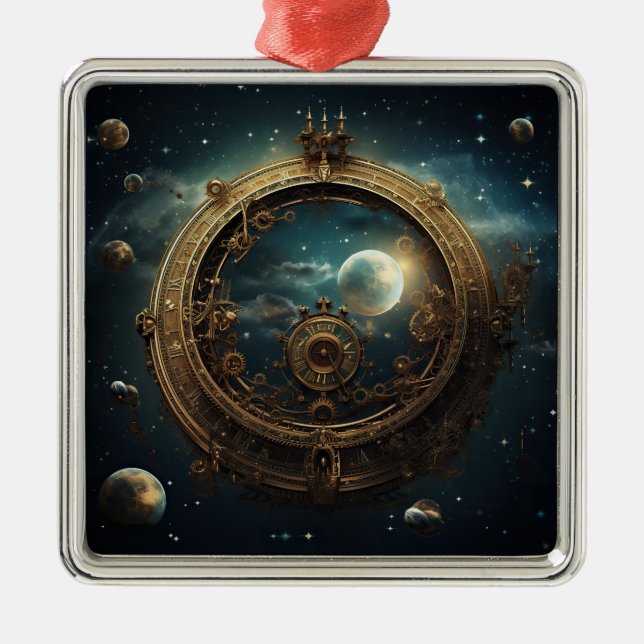De Metal Ornamento Celestial Steampunk (Frente)