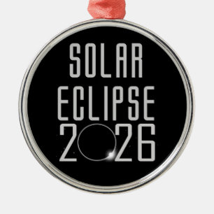 De Metal Ornamento Comemorativo do Eclipse Solar 2026
