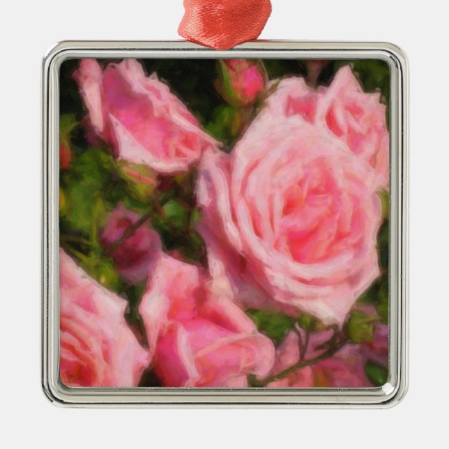 De Metal Ornamento cor-de-rosa do feriado das impressões (Frente)