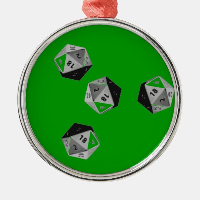 De Metal ornamento D20 (Frente)