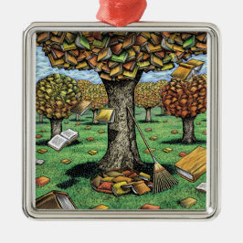 De Metal Ornamento da árvore do livro