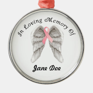 De Metal Ornamento da asa do anjo da memória para o cancro