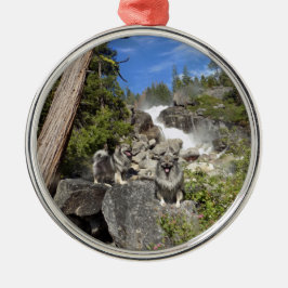 De Metal Ornamento da cachoeira do Keeshond