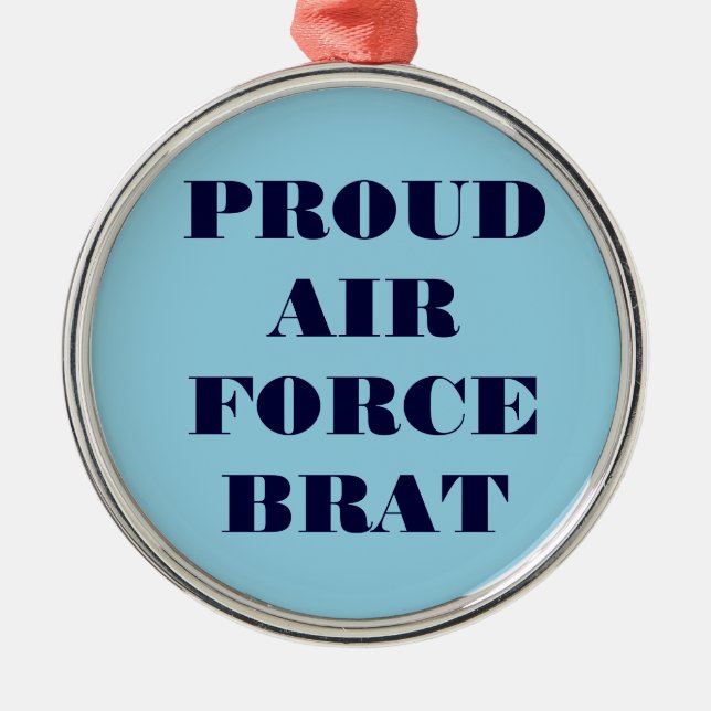 De Metal Ornamento da Força Aérea Ornada Brat (Frente)