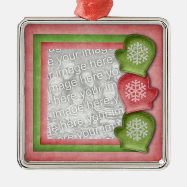 De Metal Ornamento da foto do Natal (Frente)