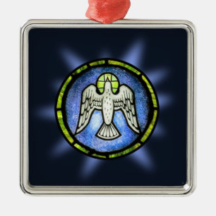 De Metal Ornamento da pomba da paz do vitral