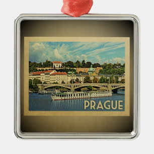 De Metal Ornamento das viagens vintage da república checa