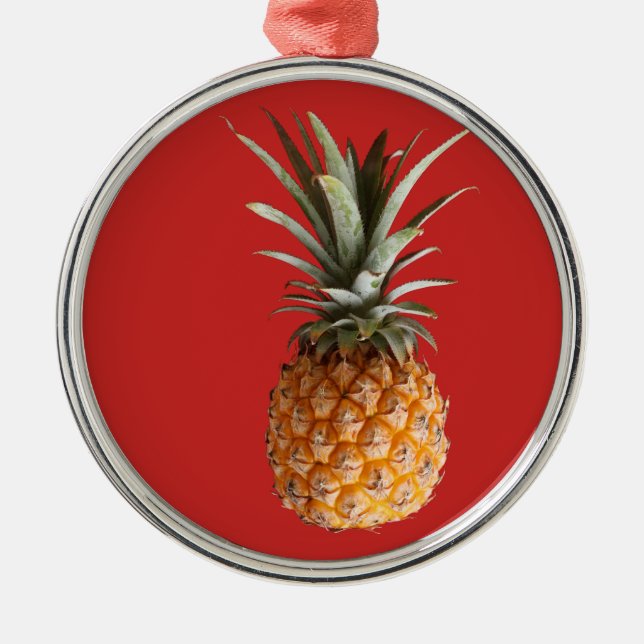 De Metal Ornamento do Abacaxi Funky Yummy (Frente)