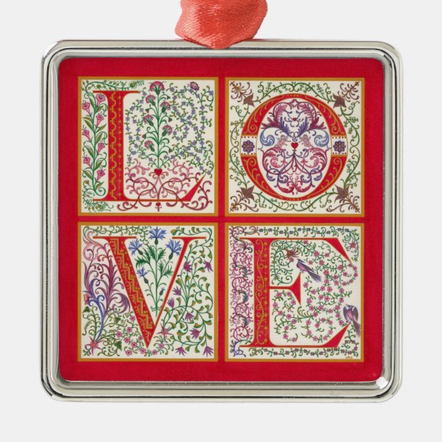 De Metal Ornamento do AMOR (Frente)