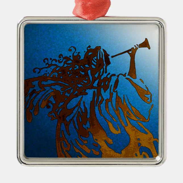 De Metal Ornamento do anjo do Natal (Frente)