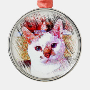 De Metal Ornamento do ANJO do RETRATO do CAT