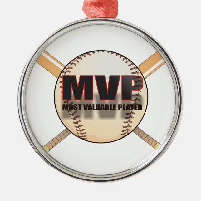 DE METAL ORNAMENTO DO BASEBOL DO MVP (Frente)