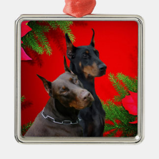 De Metal Ornamento do casal do Doberman