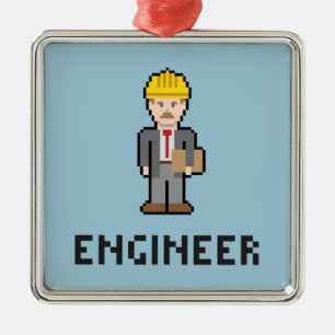De Metal Ornamento do engenheiro do pixel