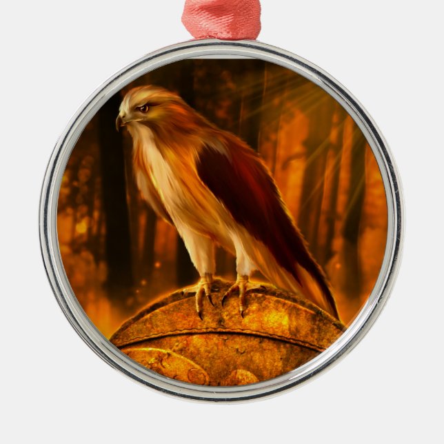 De Metal Ornamento do espírito do falcão (Frente)