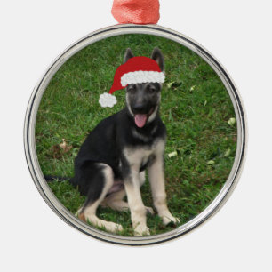 De Metal Ornamento do german shepherd do Natal